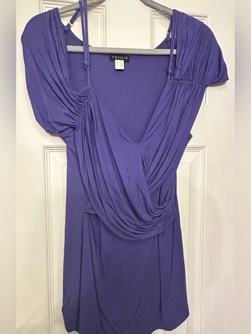 VENUS Vibrant Purple Sleeveless Wrap Top